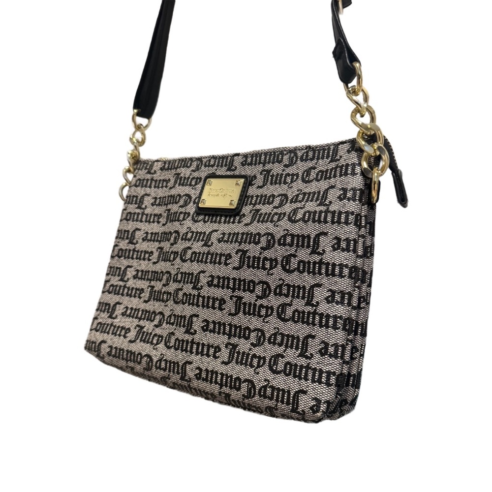 Juicy Couture Monogram Black and Gray Crossbody Bag Excellent Condition - Picture 7 of 8